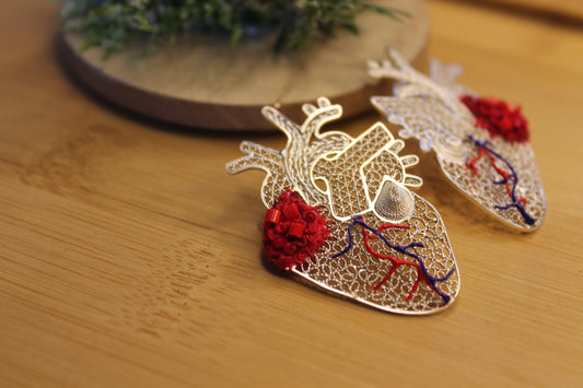 Aretes Corazon Abierto Maxi